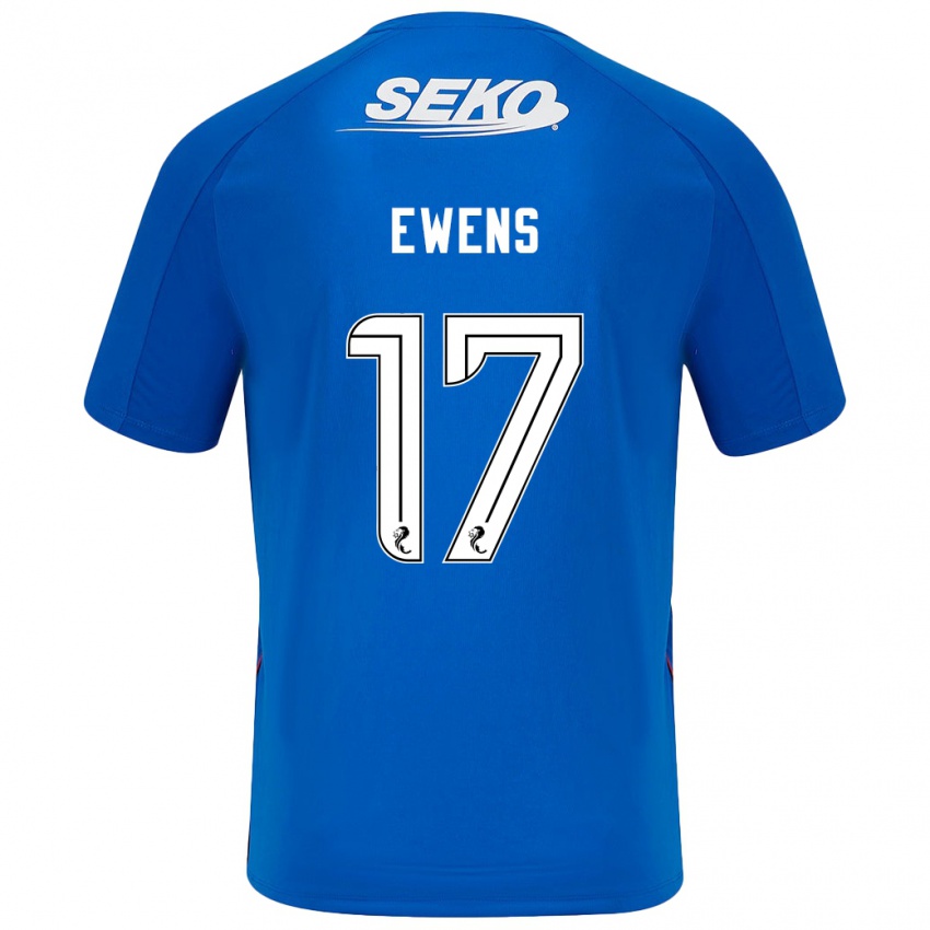 Niño Camiseta Sarah Ewens #17 Azul Oscuro 1ª Equipación 2024/25 La Camisa México