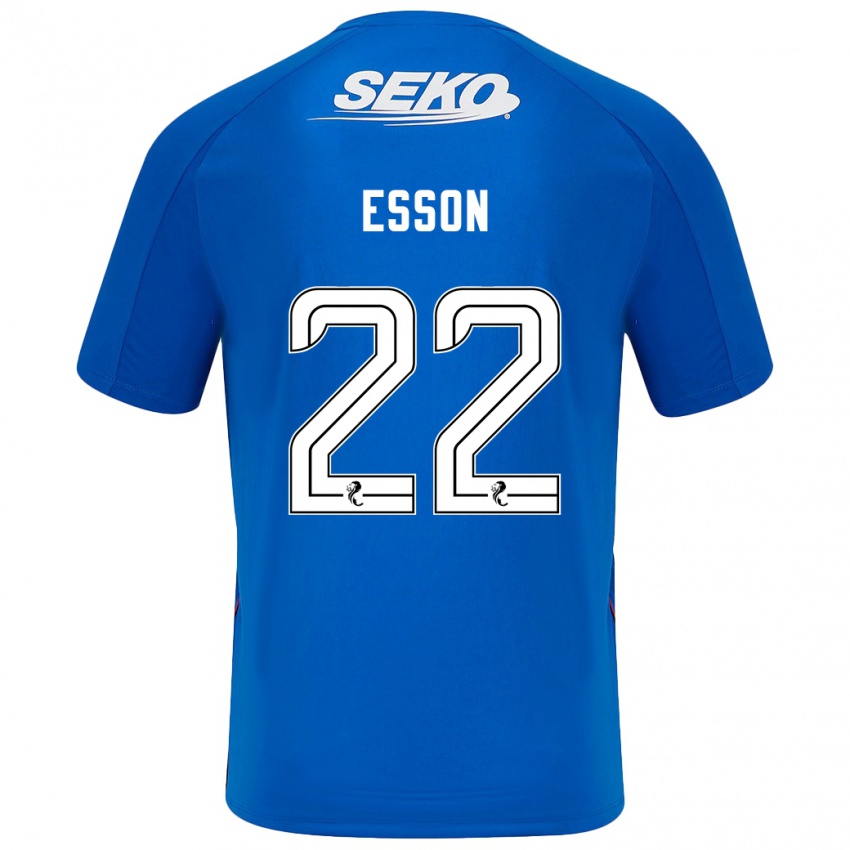 Niño Camiseta Victoria Esson #22 Azul Oscuro 1ª Equipación 2024/25 La Camisa México