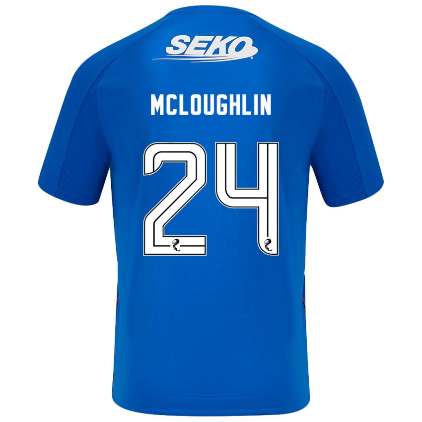 Niño Camiseta Olivia Mcloughlin #24 Azul Oscuro 1ª Equipación 2024/25 La Camisa México