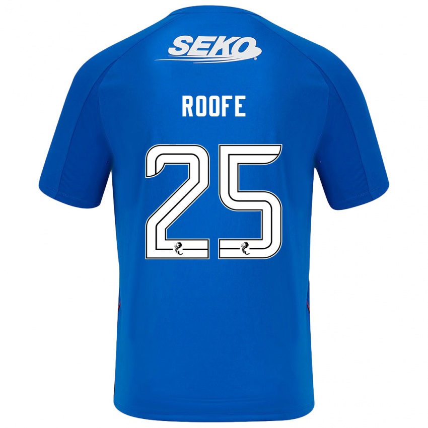 Niño Camiseta Kemar Roofe #25 Azul Oscuro 1ª Equipación 2024/25 La Camisa México