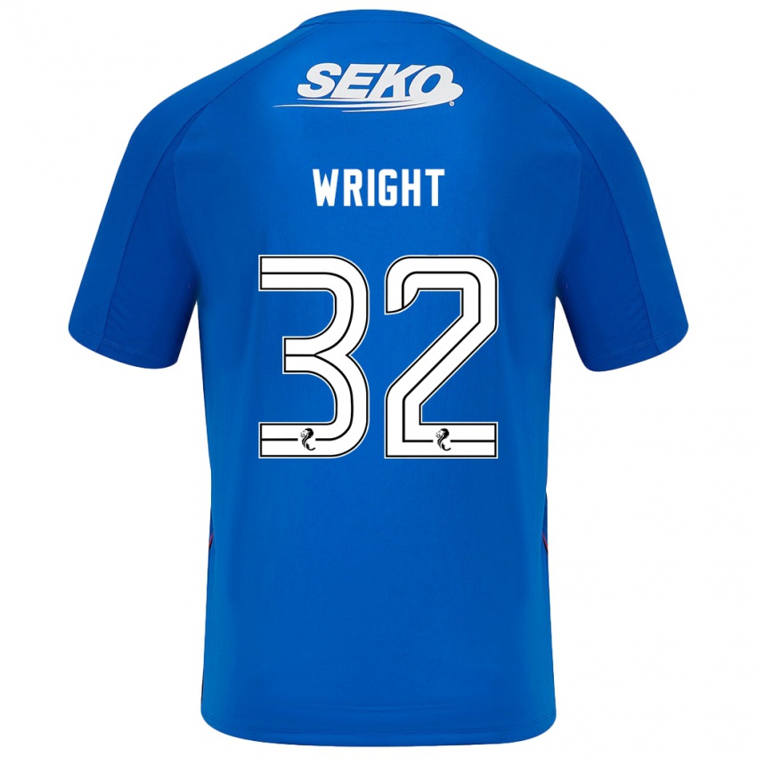 Niño Camiseta Kieran Wright #32 Azul Oscuro 1ª Equipación 2024/25 La Camisa México