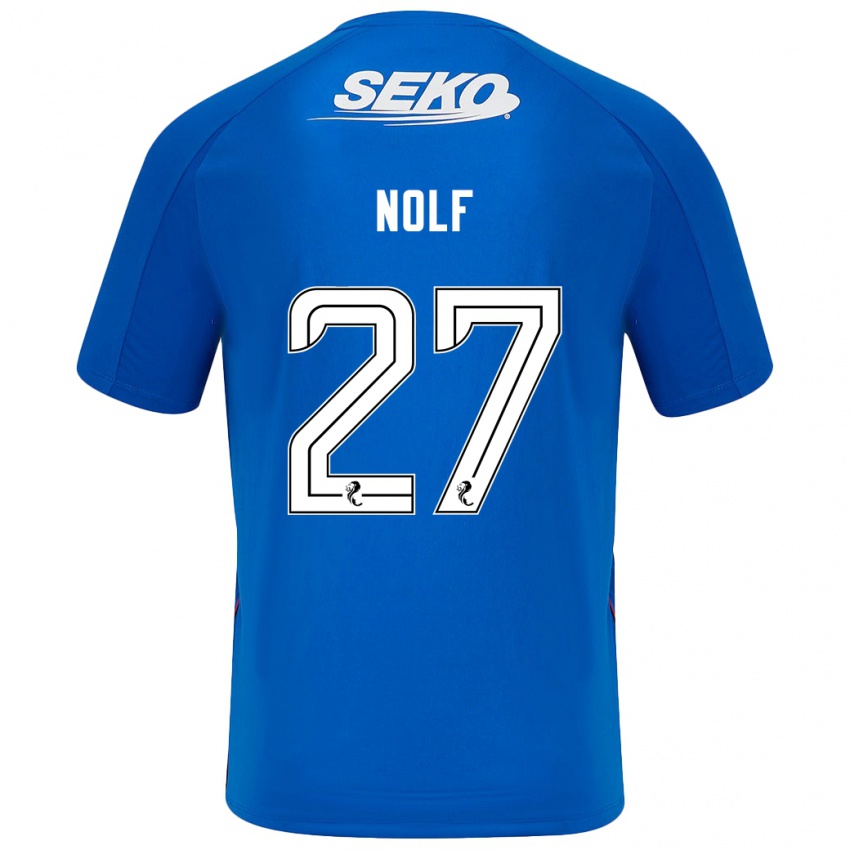 Niño Camiseta Madeline Nolf #27 Azul Oscuro 1ª Equipación 2024/25 La Camisa México