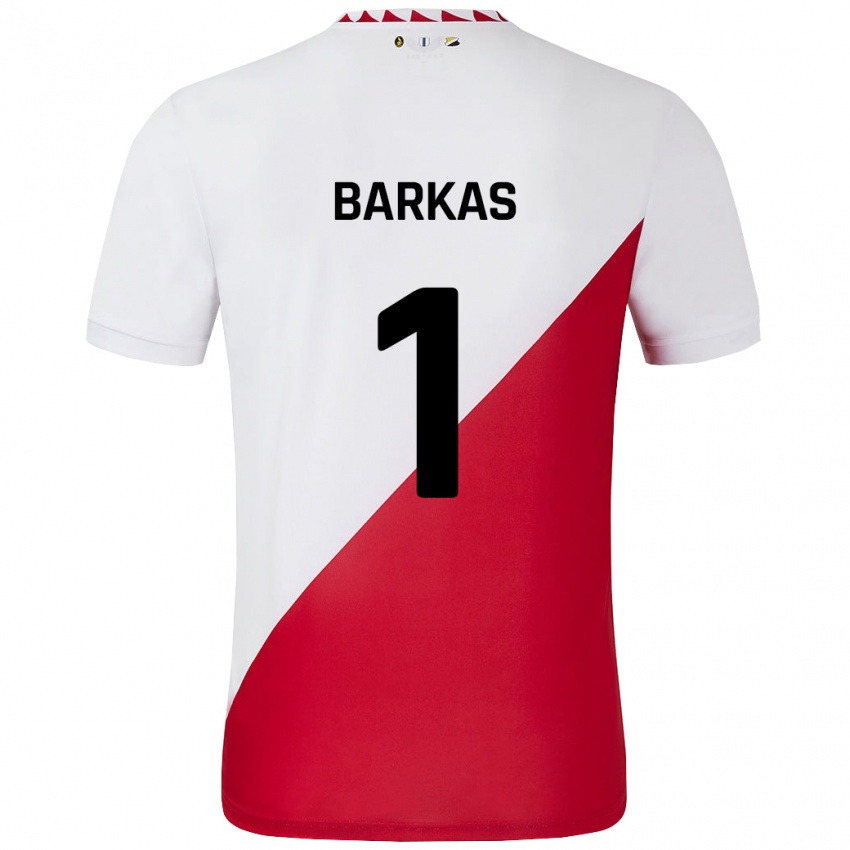 Niño Camiseta Vasilios Barkas #1 Blanco Rojo 1ª Equipación 2024/25 La Camisa México