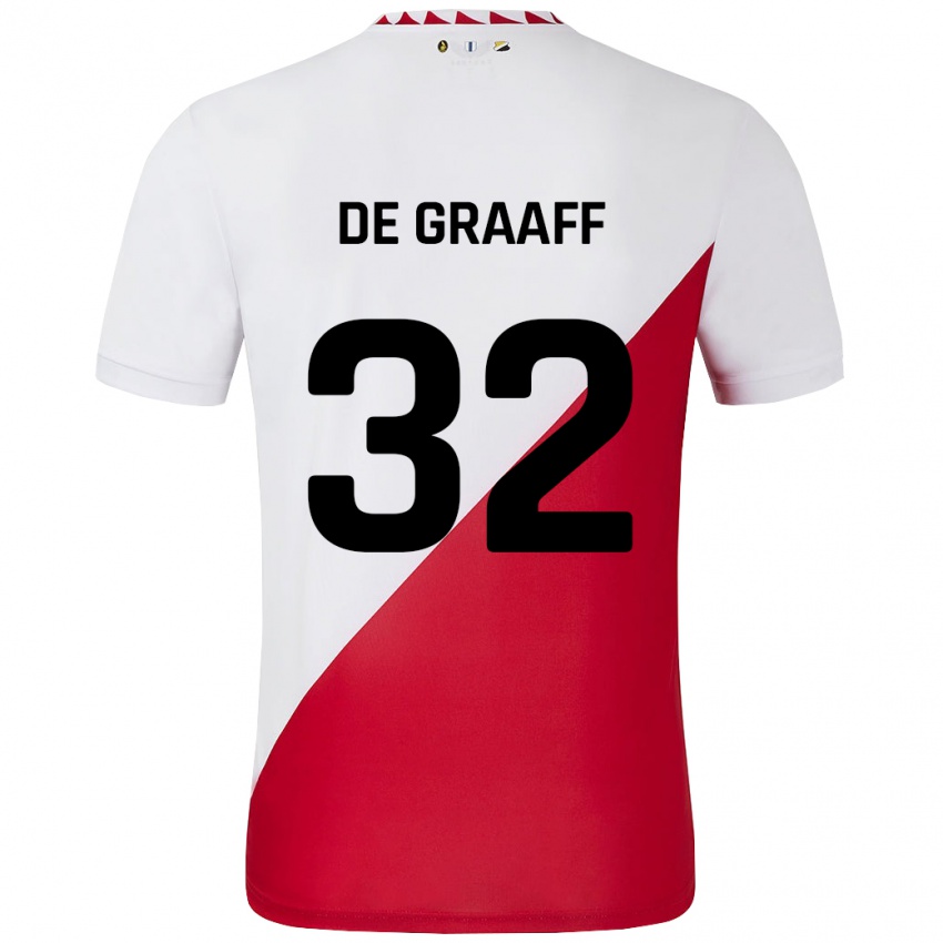 Niño Camiseta Tom De Graaff #32 Blanco Rojo 1ª Equipación 2024/25 La Camisa México