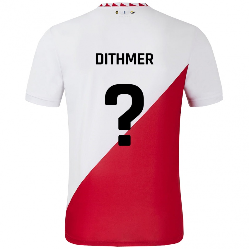 Niño Camiseta Andreas Dithmer #0 Blanco Rojo 1ª Equipación 2024/25 La Camisa México