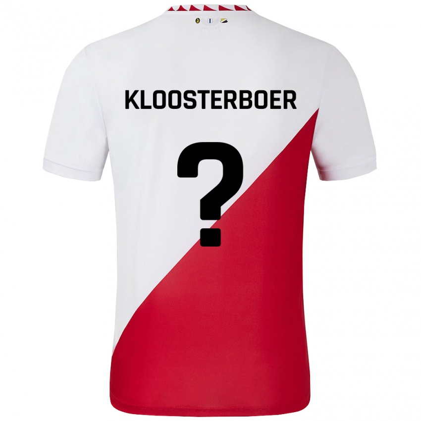 Niño Camiseta Per Kloosterboer #0 Blanco Rojo 1ª Equipación 2024/25 La Camisa México