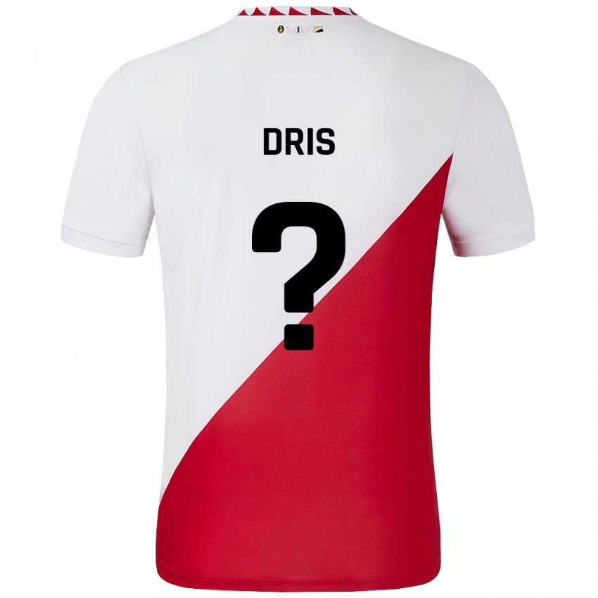 Niño Camiseta Sofiane Dris #0 Blanco Rojo 1ª Equipación 2024/25 La Camisa México