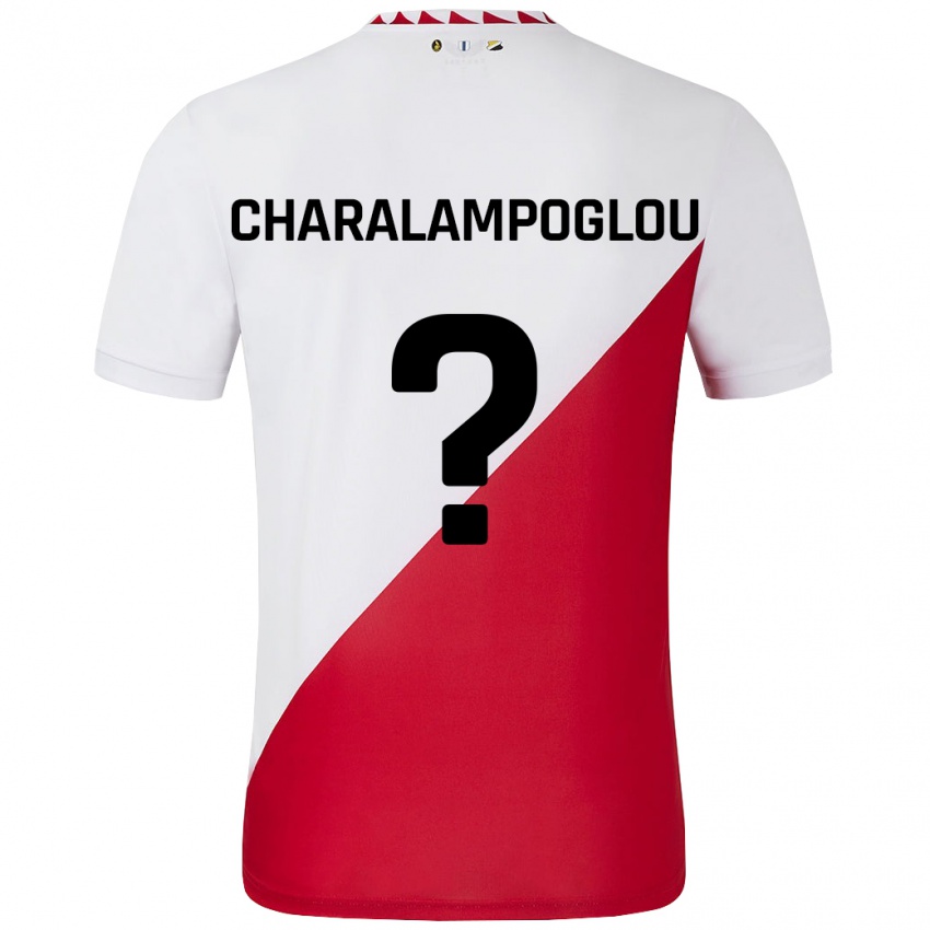 Niño Camiseta Georgios Charalampoglou #0 Blanco Rojo 1ª Equipación 2024/25 La Camisa México