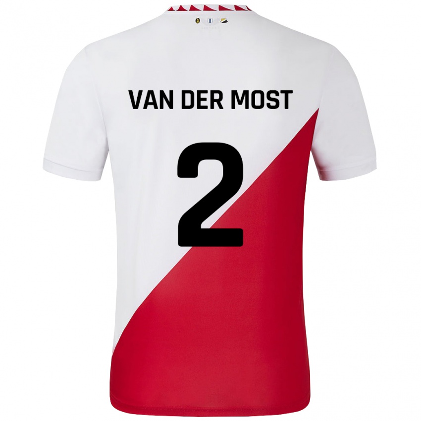 Niño Camiseta Liza Van Der Most #2 Blanco Rojo 1ª Equipación 2024/25 La Camisa México