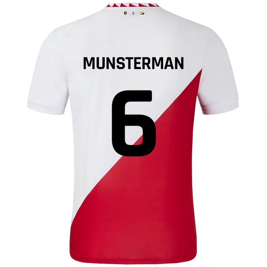 Niño Camiseta Marthe Munsterman #6 Blanco Rojo 1ª Equipación 2024/25 La Camisa México