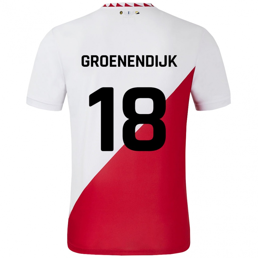 Niño Camiseta Tami Groenendijk #18 Blanco Rojo 1ª Equipación 2024/25 La Camisa México