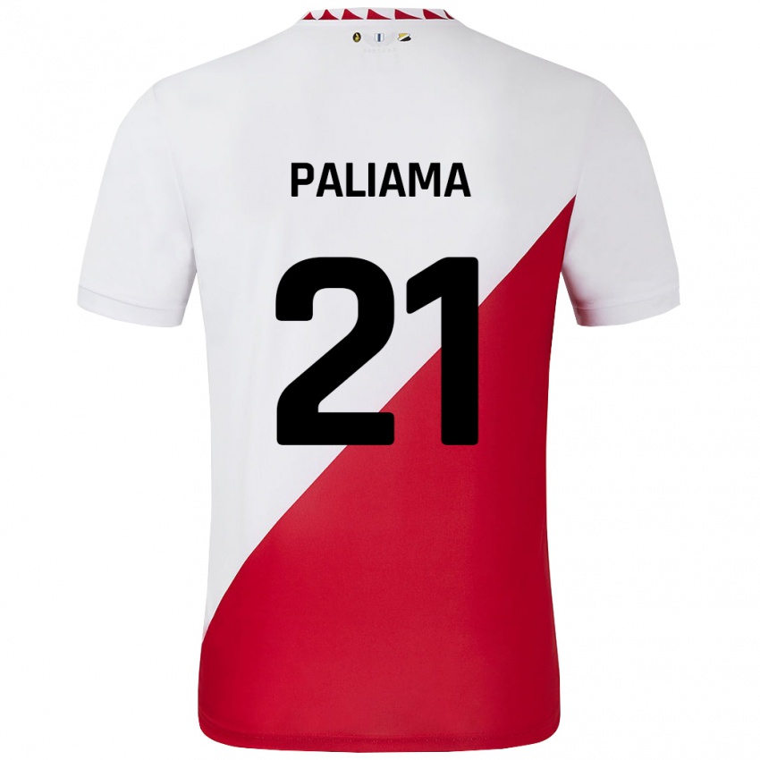 Niño Camiseta Joni Paliama #21 Blanco Rojo 1ª Equipación 2024/25 La Camisa México