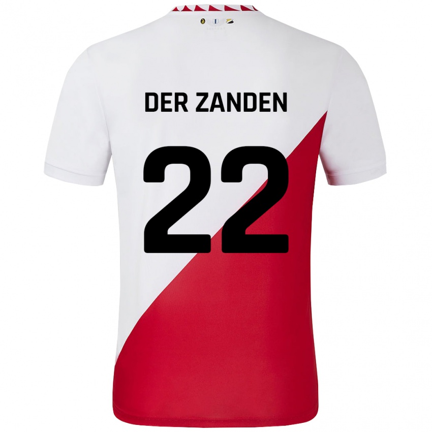 Niño Camiseta Iise Van Der Zanden #22 Blanco Rojo 1ª Equipación 2024/25 La Camisa México