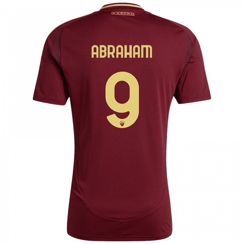 Niño Camiseta Tammy Abraham #9 Rojo Marrón Dorado 1ª Equipación 2024/25 La Camisa México