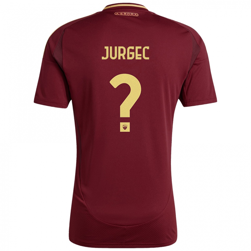 Niño Camiseta Jan Jurgec #0 Rojo Marrón Dorado 1ª Equipación 2024/25 La Camisa México