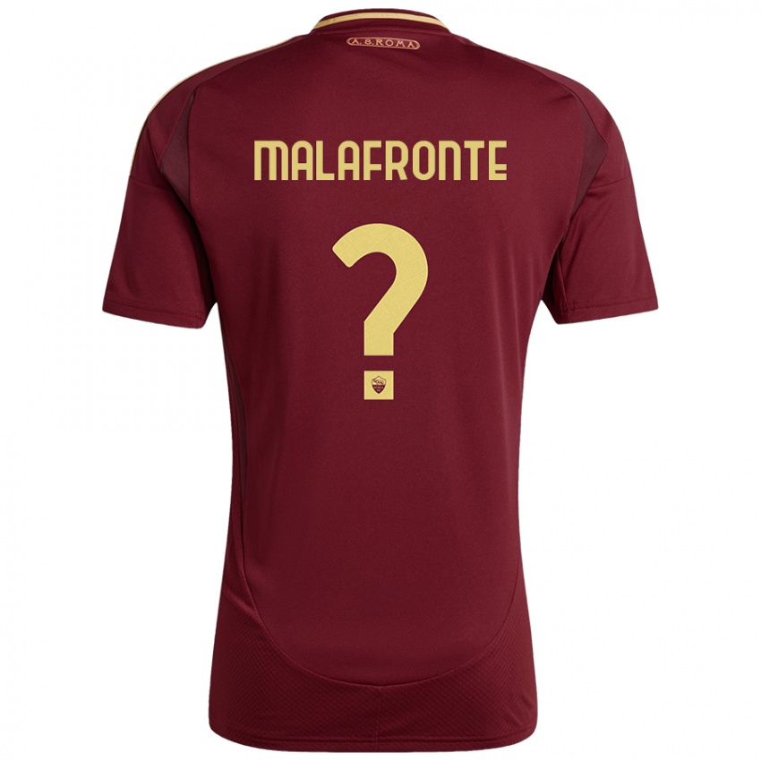 Niño Camiseta Matteo Malafronte #0 Rojo Marrón Dorado 1ª Equipación 2024/25 La Camisa México