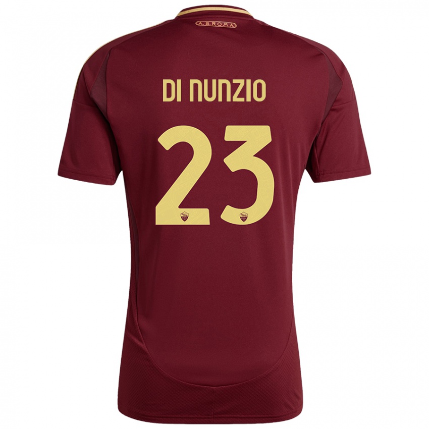 Niño Camiseta Alessandro Di Nunzio #23 Rojo Marrón Dorado 1ª Equipación 2024/25 La Camisa México