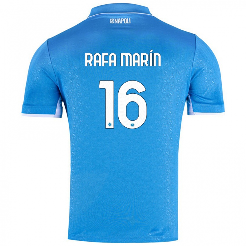 Niño Camiseta Rafa Marín #16 Azul Cielo 1ª Equipación 2024/25 La Camisa México