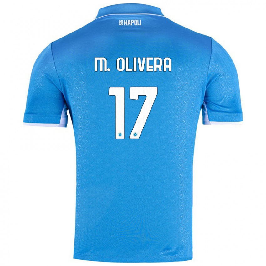 Niño Camiseta Mathias Olivera #17 Azul Cielo 1ª Equipación 2024/25 La Camisa México