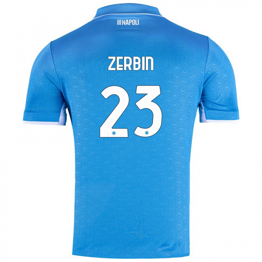 Niño Camiseta Alessio Zerbin #23 Azul Cielo 1ª Equipación 2024/25 La Camisa México