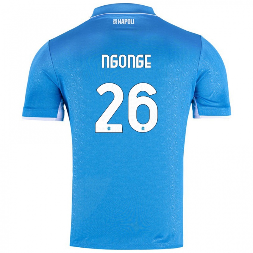 Niño Camiseta Cyril Ngonge #26 Azul Cielo 1ª Equipación 2024/25 La Camisa México