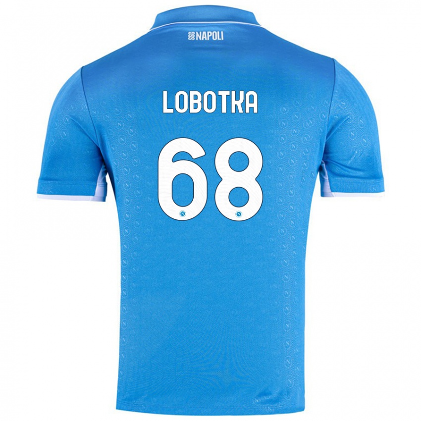 Niño Camiseta Stanislav Lobotka #68 Azul Cielo 1ª Equipación 2024/25 La Camisa México