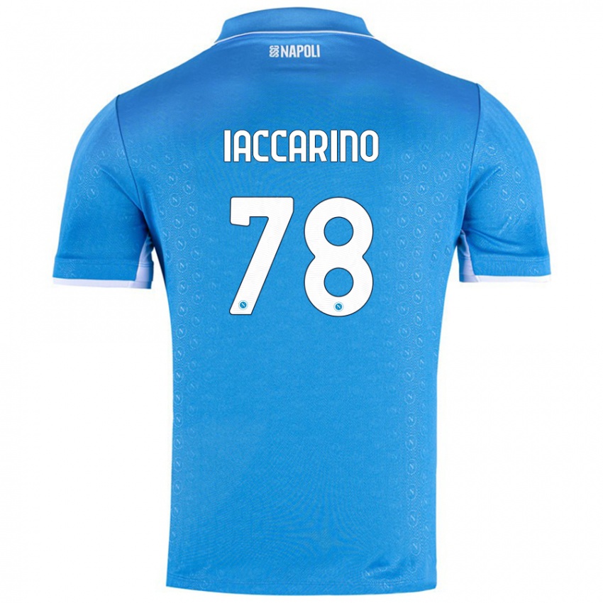 Niño Camiseta Gennaro Iaccarino #78 Azul Cielo 1ª Equipación 2024/25 La Camisa México