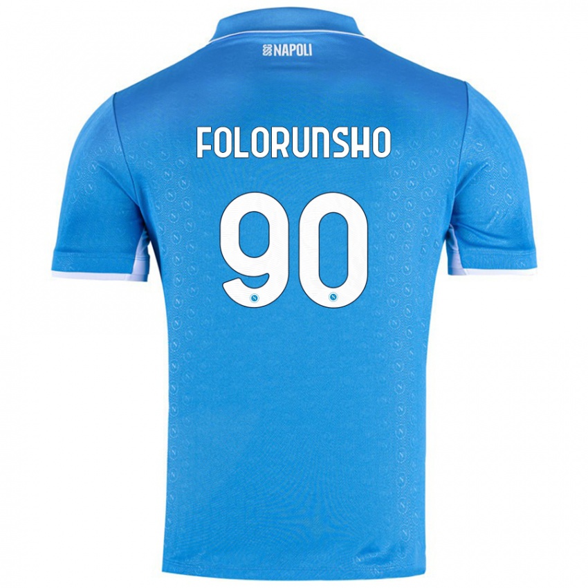 Niño Camiseta Michael Folorunsho #90 Azul Cielo 1ª Equipación 2024/25 La Camisa México