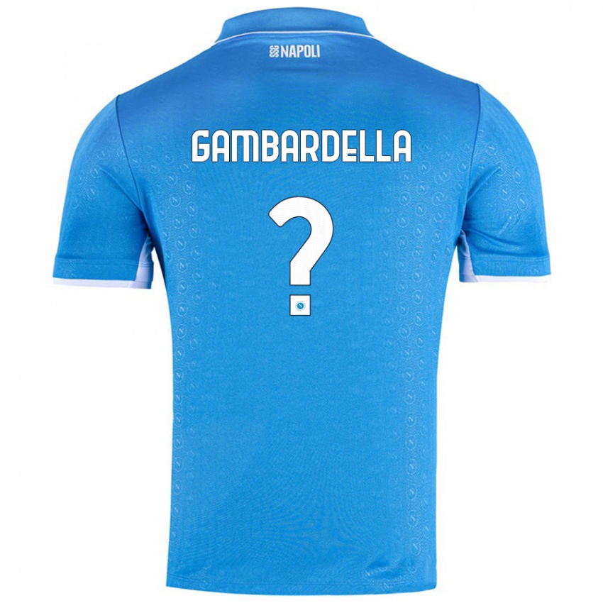 Niño Camiseta Vittorio Gambardella #0 Azul Cielo 1ª Equipación 2024/25 La Camisa México