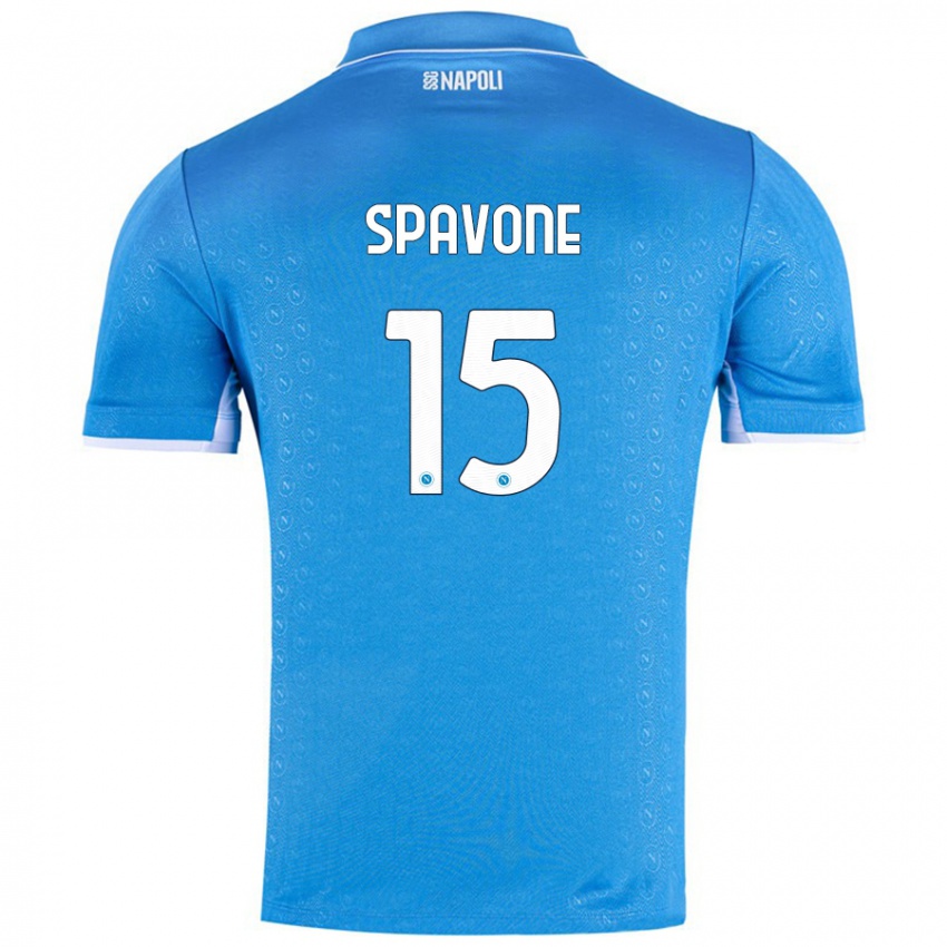 Niño Camiseta Alessandro Spavone #15 Azul Cielo 1ª Equipación 2024/25 La Camisa México