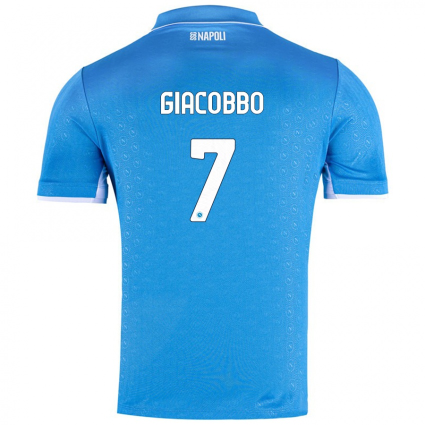 Niño Camiseta Giulia Giacobbo #7 Azul Cielo 1ª Equipación 2024/25 La Camisa México