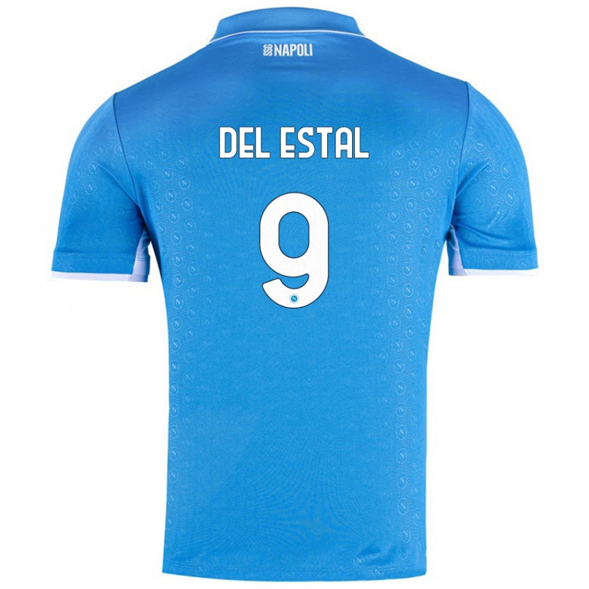 Niño Camiseta Eli Del Estal #9 Azul Cielo 1ª Equipación 2024/25 La Camisa México