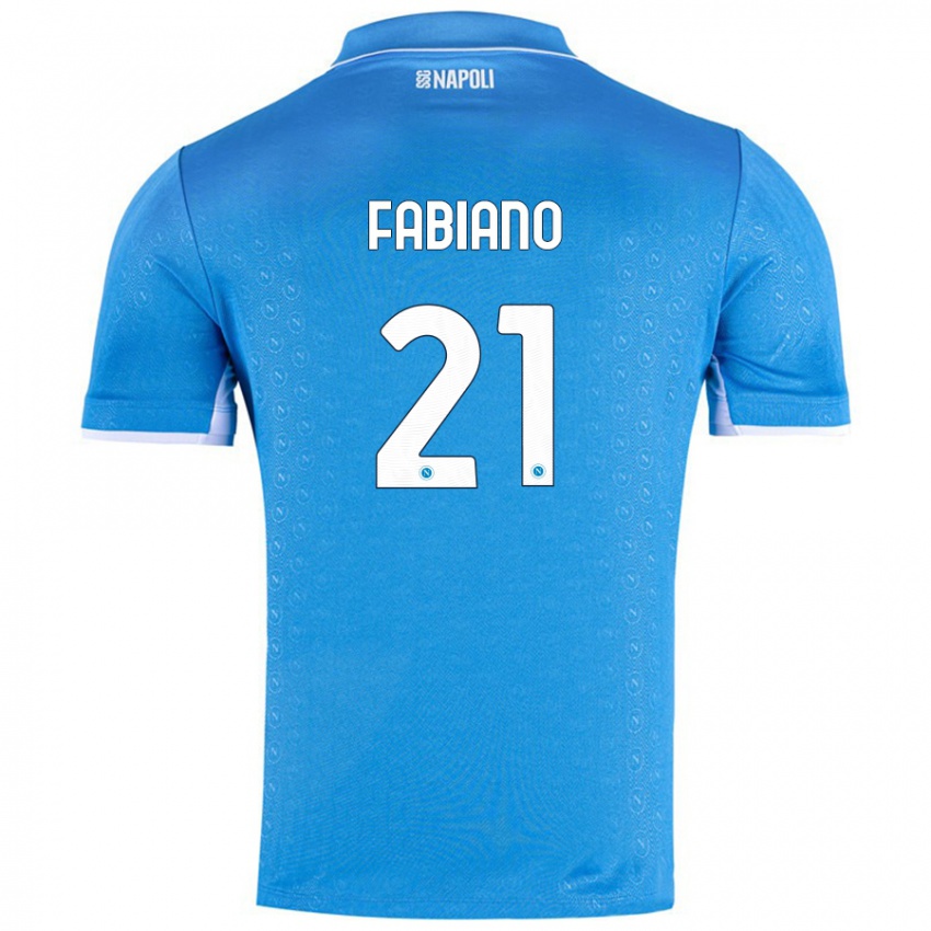 Niño Camiseta Francesca Fabiano #21 Azul Cielo 1ª Equipación 2024/25 La Camisa México