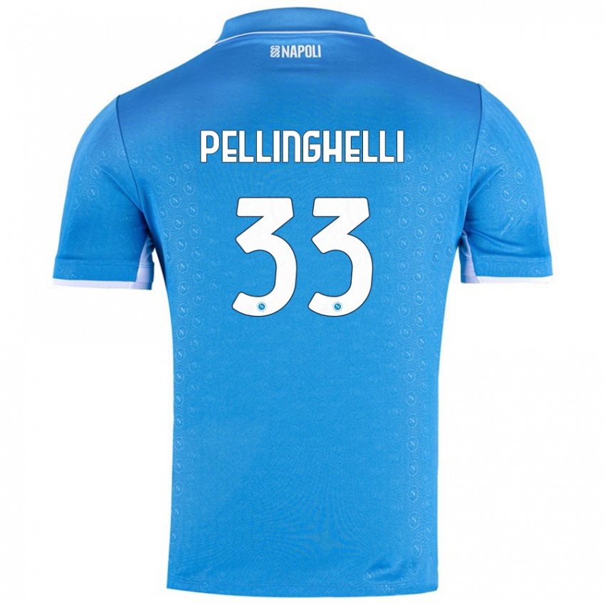 Niño Camiseta Alice Pellinghelli #33 Azul Cielo 1ª Equipación 2024/25 La Camisa México