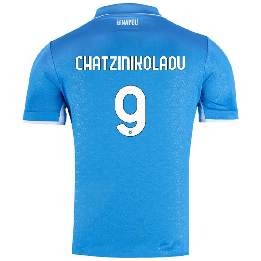 Niño Camiseta Despoina Chatzinikolaou #9 Azul Cielo 1ª Equipación 2024/25 La Camisa México