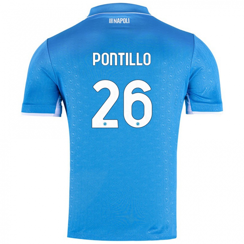 Niño Camiseta Pasquale Pontillo #26 Azul Cielo 1ª Equipación 2024/25 La Camisa México