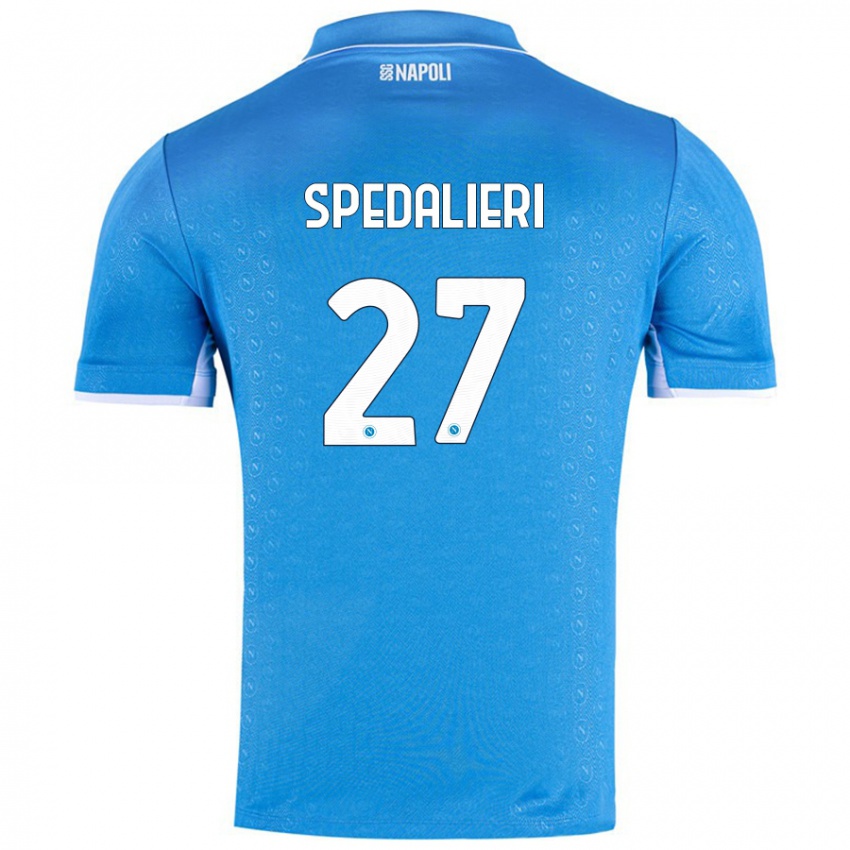 Niño Camiseta Johnatan Andrea Spedalieri #27 Azul Cielo 1ª Equipación 2024/25 La Camisa México