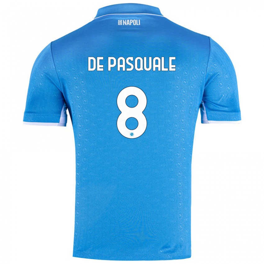 Niño Camiseta Dylan De Pasquale #8 Azul Cielo 1ª Equipación 2024/25 La Camisa México