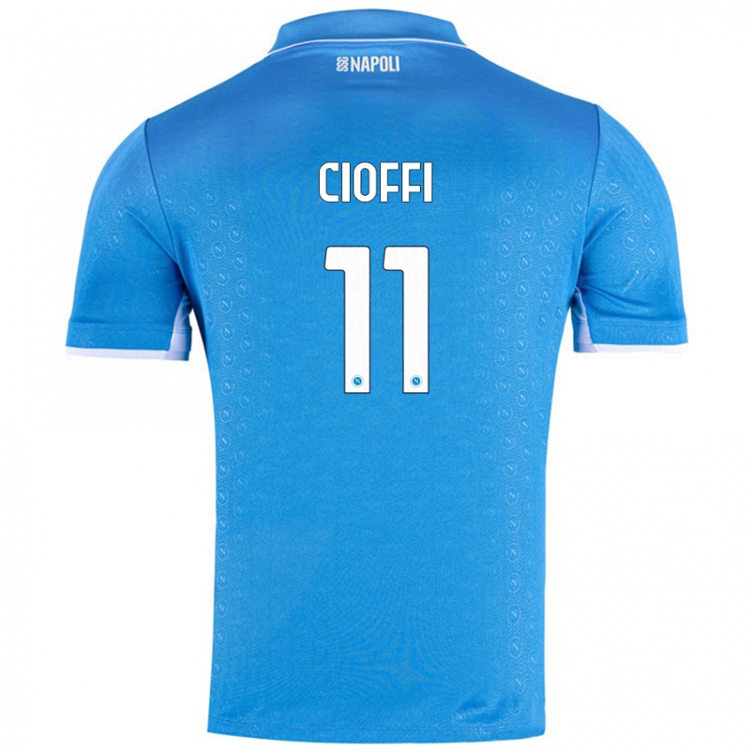 Niño Camiseta Antonio Cioffi #11 Azul Cielo 1ª Equipación 2024/25 La Camisa México