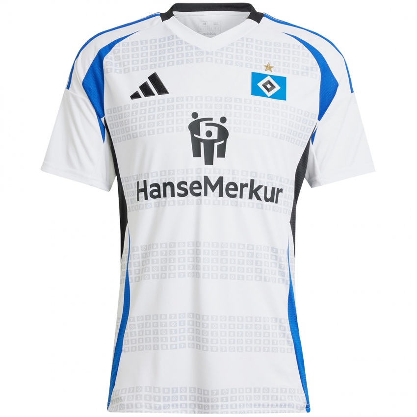 Niño Camiseta Merle Kirschstein #25 Blanco Azul 1ª Equipación 2024/25 La Camisa México