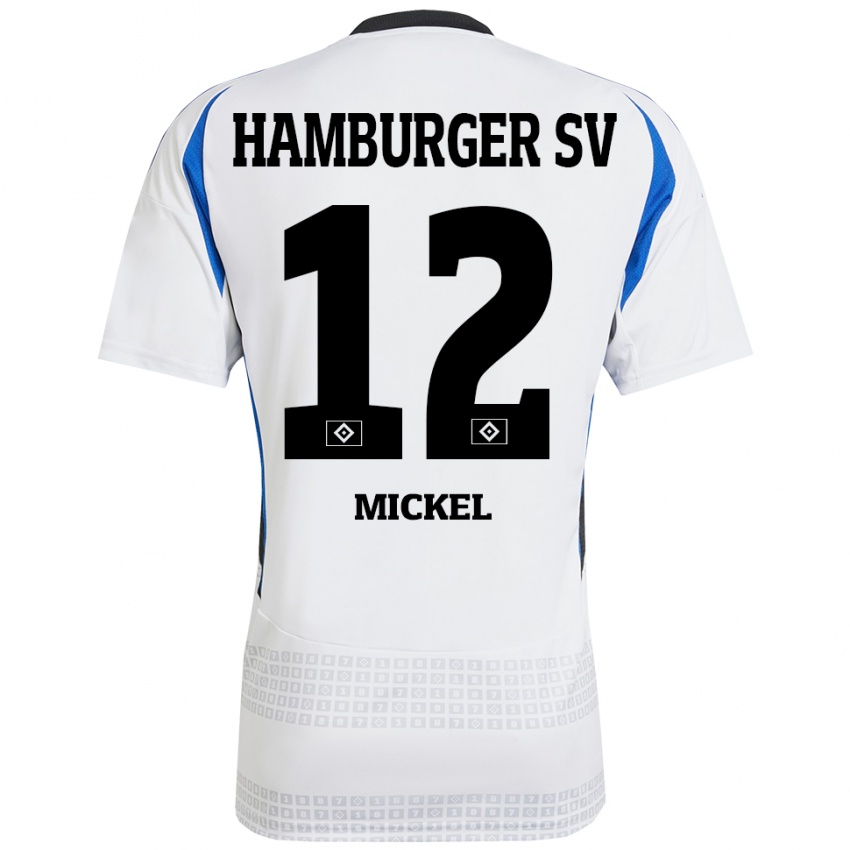 Niño Camiseta Tom Mickel #12 Blanco Azul 1ª Equipación 2024/25 La Camisa México