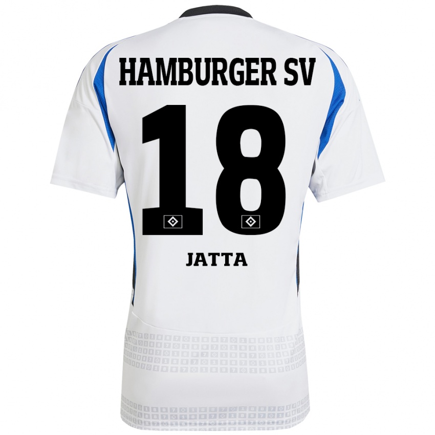 Niño Camiseta Bakery Jatta #18 Blanco Azul 1ª Equipación 2024/25 La Camisa México