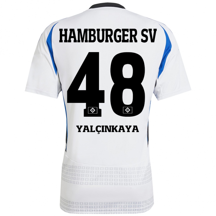 Niño Camiseta Bilal Yalcinkaya #48 Blanco Azul 1ª Equipación 2024/25 La Camisa México