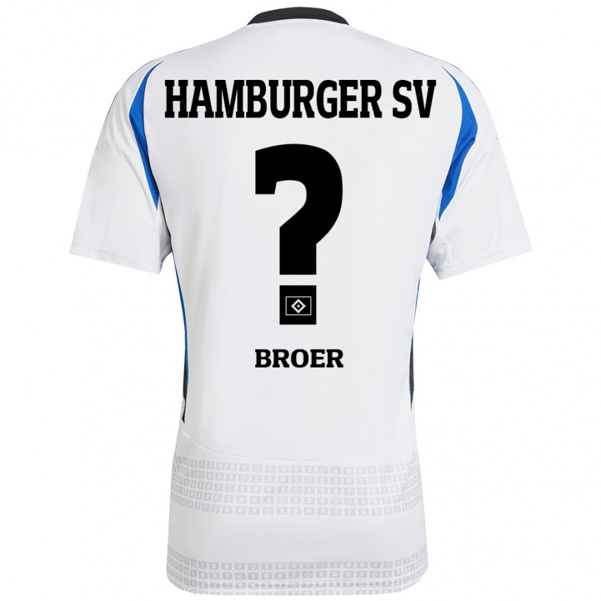 Niño Camiseta Yannick Tim Bröer #0 Blanco Azul 1ª Equipación 2024/25 La Camisa México