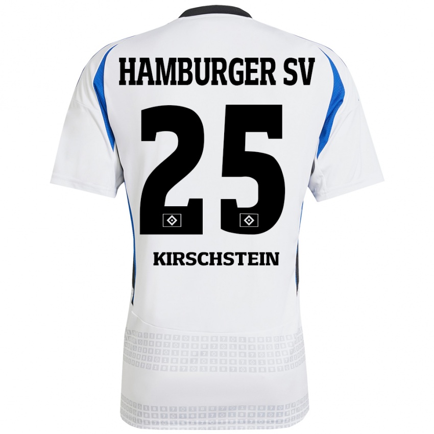 Niño Camiseta Merle Kirschstein #25 Blanco Azul 1ª Equipación 2024/25 La Camisa México