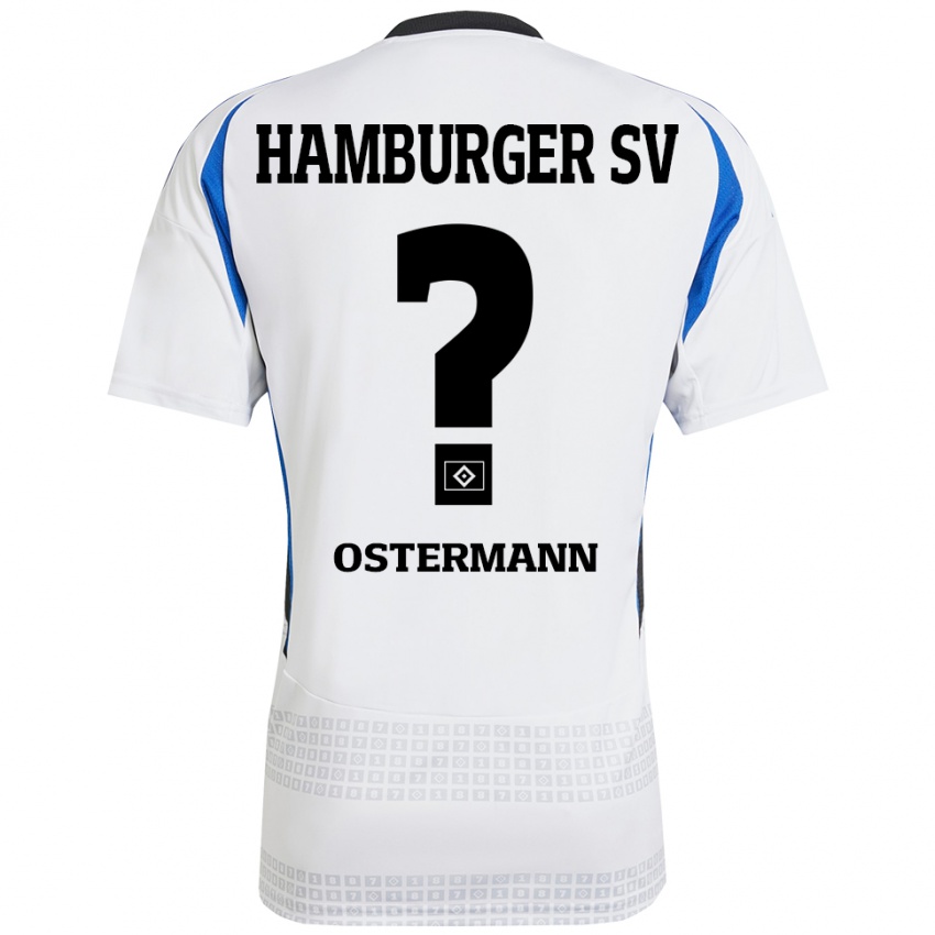 Niño Camiseta Sören Ostermann #0 Blanco Azul 1ª Equipación 2024/25 La Camisa México