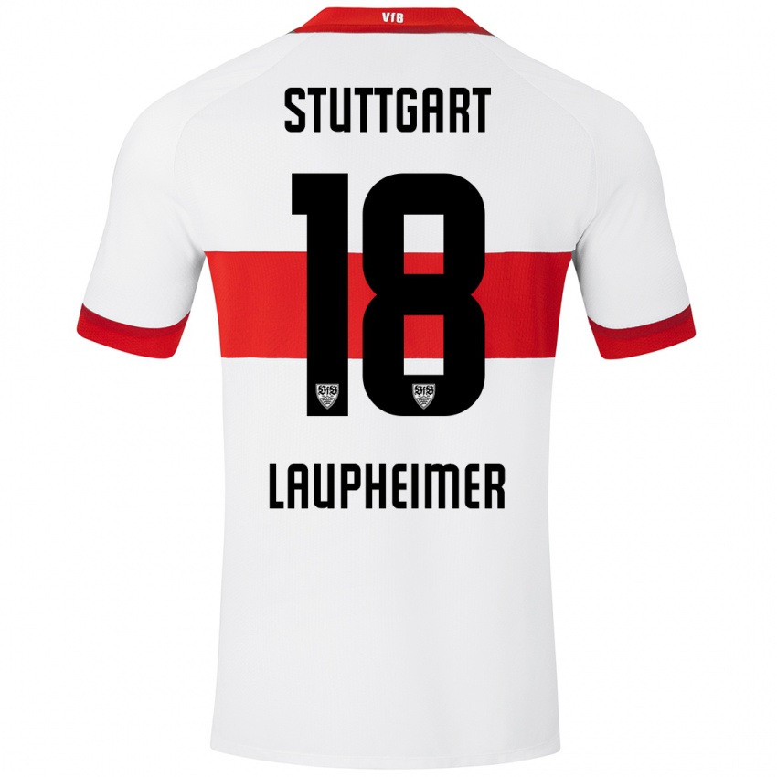 Niño Camiseta Lukas Laupheimer #18 Blanco Rojo 1ª Equipación 2024/25 La Camisa México