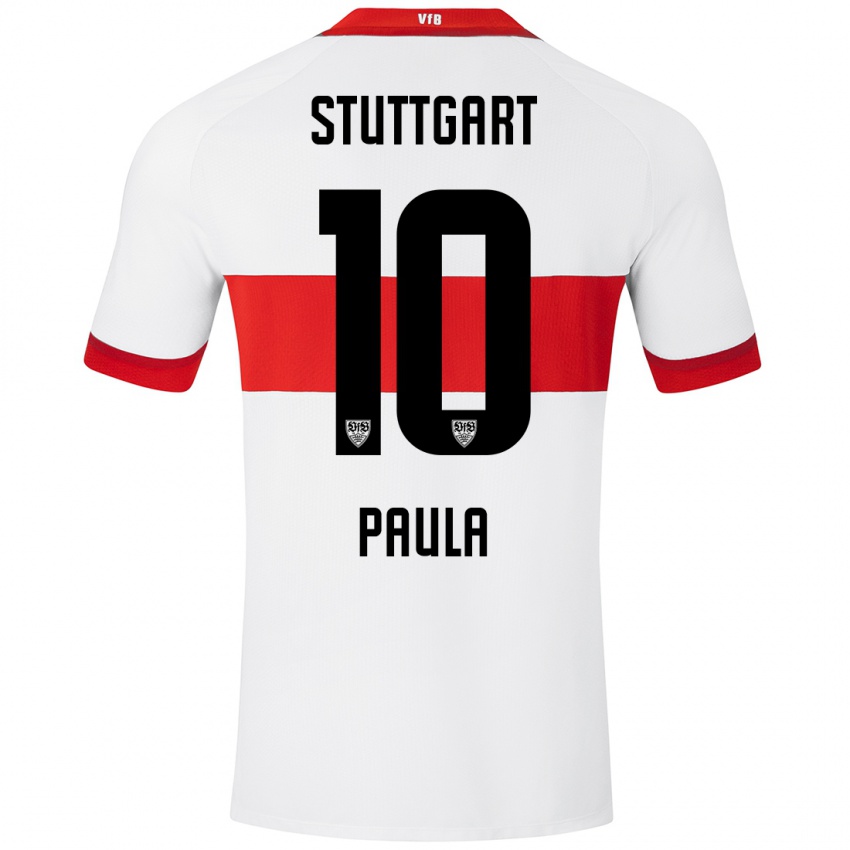 Niño Camiseta Raul Paula #10 Blanco Rojo 1ª Equipación 2024/25 La Camisa México