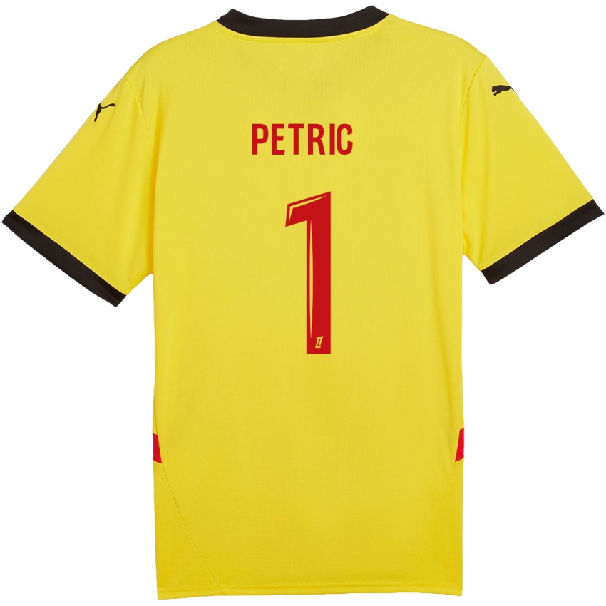 Niño Camiseta Denis Petric #1 Amarillo Rojo 1ª Equipación 2024/25 La Camisa México