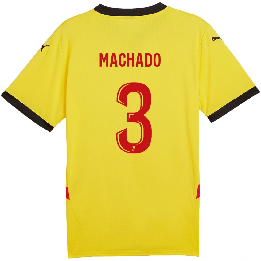 Niño Camiseta Deiver Machado #3 Amarillo Rojo 1ª Equipación 2024/25 La Camisa México